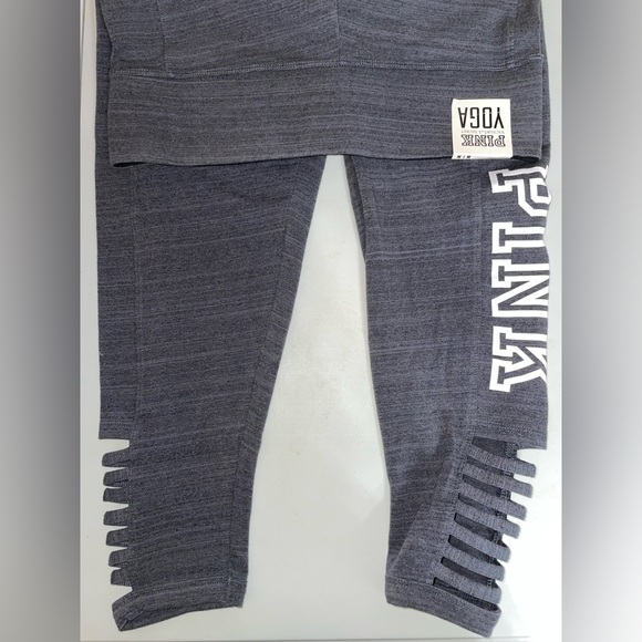 NWT Medium Victoria Secret Grey Ankle Leggings - Picture 1 of 4